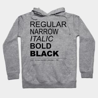 Arial Font Hoodie